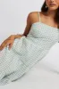 Green Check Midi Dress Sleeveless Tie Back sold by Ally Fashion