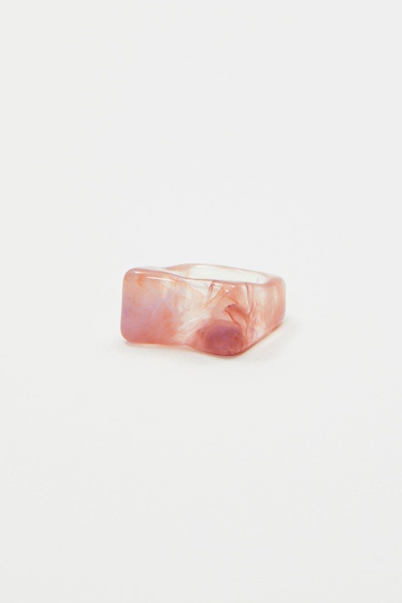 Pink Acrylic Ring sold by Ally Fashion