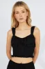 Black Lace Top Crop Sleeveless sold by Ally Fashion