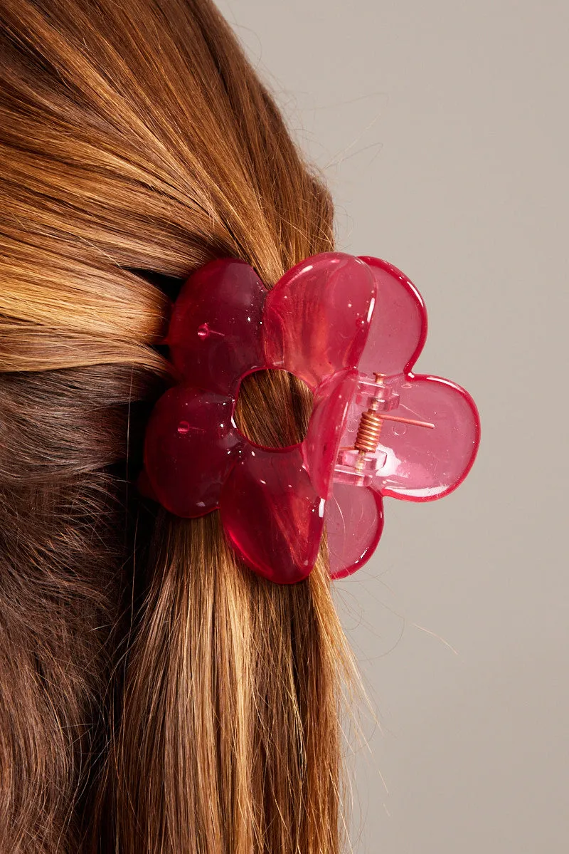 Red Flower Claw Clip sold by Ally Fashion product image thumbnail 2
