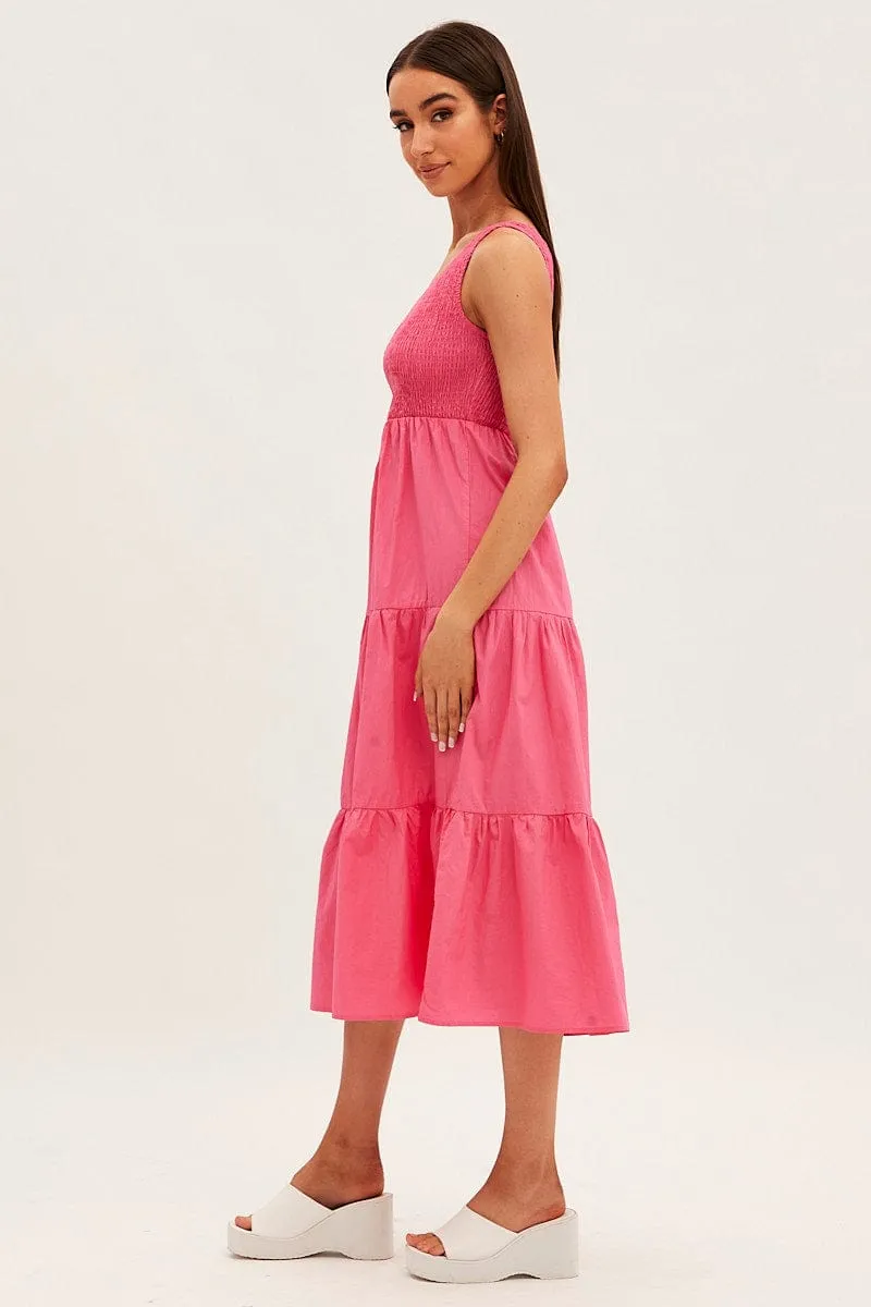 Pink Maxi Dress One Shoulder sold by Ally Fashion product image thumbnail 4