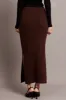 Brown Knit Skirt High Rise sold by Ally Fashion
