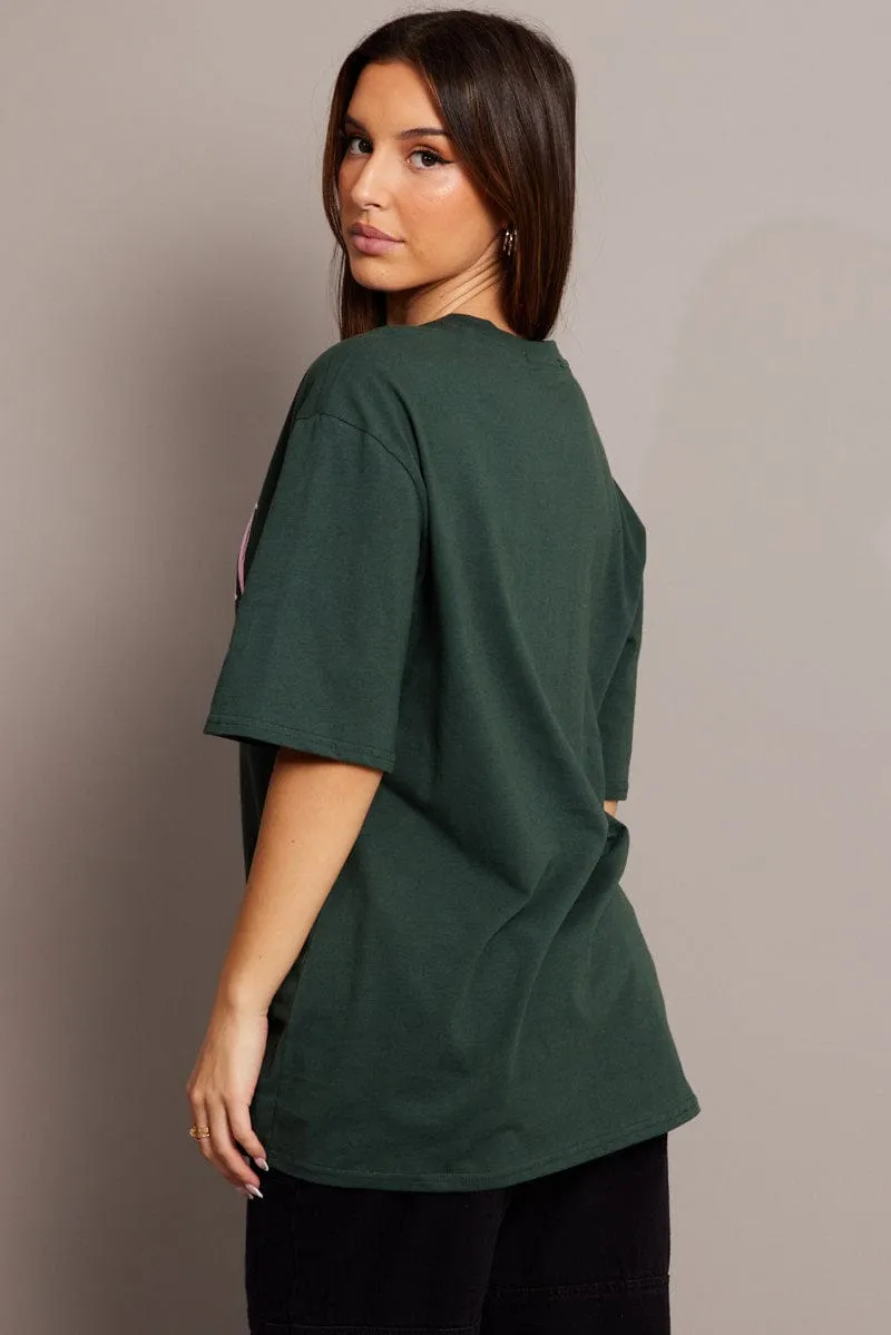 Green Graphic Tee Short Sleeve sold by Ally Fashion product image thumbnail 5