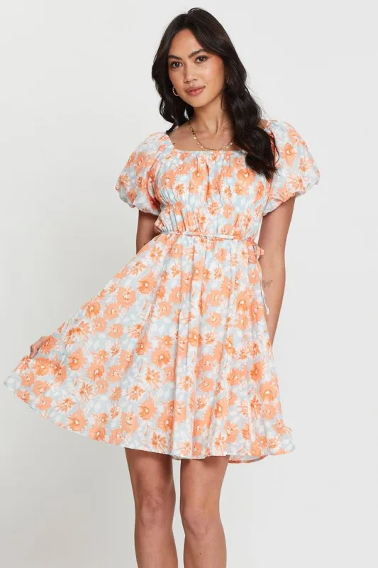 Print Mini Dress Short Sleeve sold by Ally Fashion