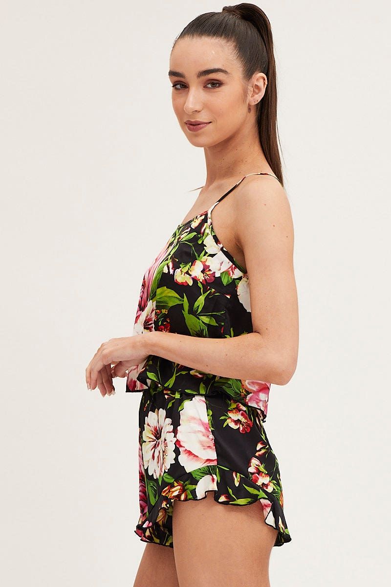 Print Satin Pajamas Set Sleeveless sold by Ally Fashion product image thumbnail 4