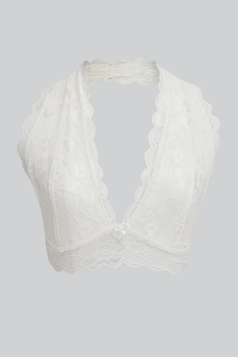 White Lace Bralette sold by Ally Fashion