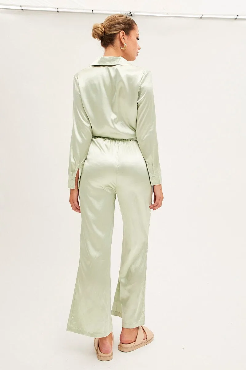 Green Wide Leg Pants sold by Ally Fashion product image thumbnail 5