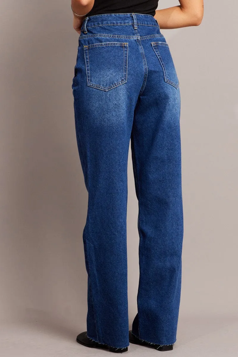 Denim Straight Jean Mid Rise sold by Ally Fashion product image thumbnail 5