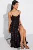 Black Floral Maxi Dress Strappy sold by Ally Fashion