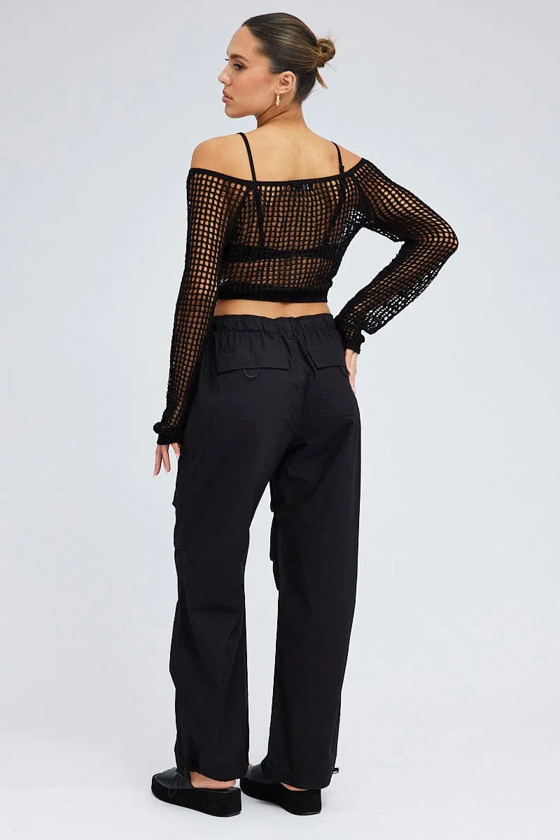 Black Parachute Pants Cargo sold by Ally Fashion product image thumbnail 5