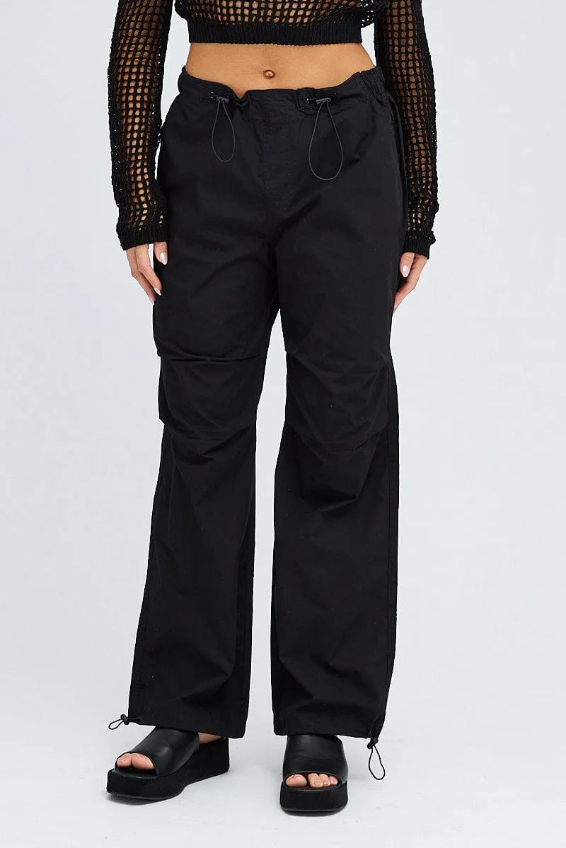 Black Parachute Pants Cargo sold by Ally Fashion product image thumbnail 2