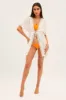 White Tie Front Lace Kimono sold by Ally Fashion