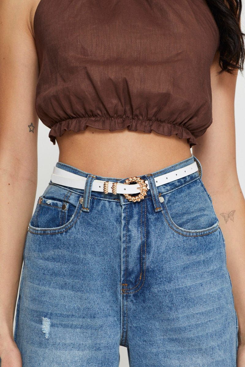 White Decorative Belt sold by Ally Fashion product image thumbnail 2