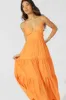 Orange Maxi Dress Tiered Sleeveless sold by Ally Fashion