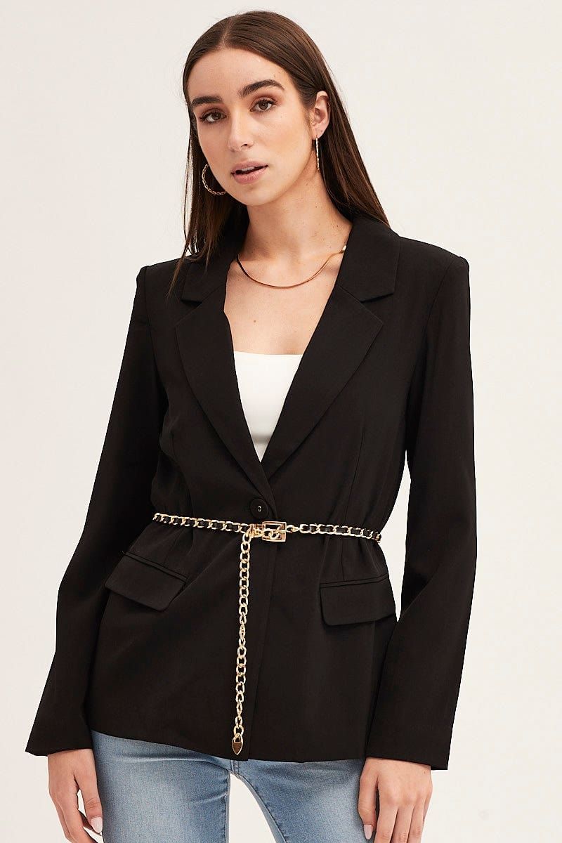 Black Chain Belt sold by Ally Fashion