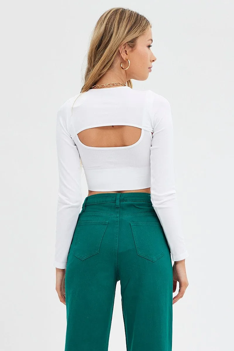 White Shrug And Tank Top Seamless Set sold by Ally Fashion product image thumbnail 5