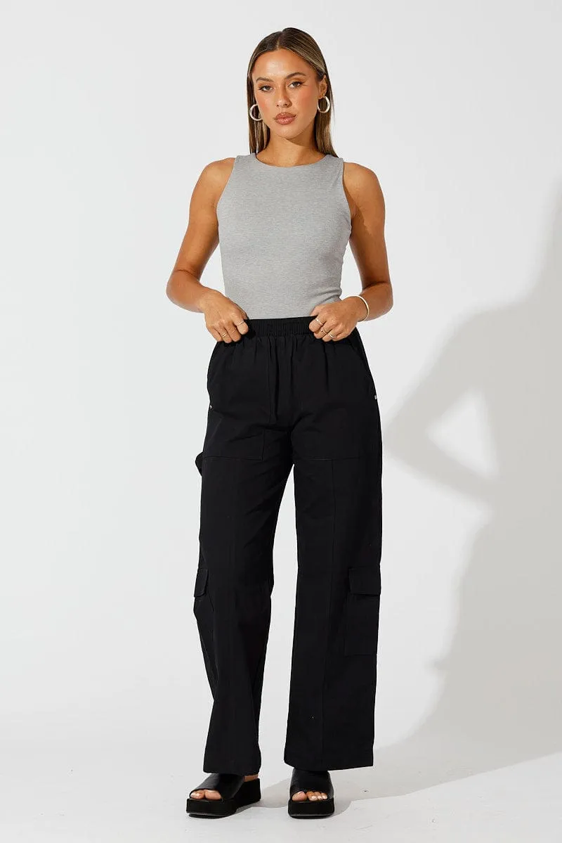 Grey Bodysuit Sleeveless Crew Neck sold by Ally Fashion product image thumbnail 3