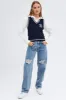 Blue Knit Vest V neck sold by Ally Fashion