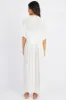 White Tie Front Kimono Short Sleeve Longline sold by Ally Fashion
