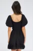 Black Fit And Flare Dress Shirred Bust Mini sold by Ally Fashion
