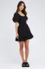 Black Fit And Flare Dress Shirred Bust Mini sold by Ally Fashion