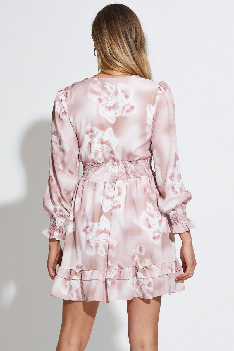 Print Mini Dress Long Sleeve sold by Ally Fashion product image thumbnail 5