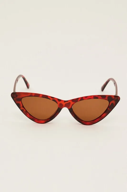 Brown Animal Print Cat Eye Fashion Sunglasses sold by Ally Fashion