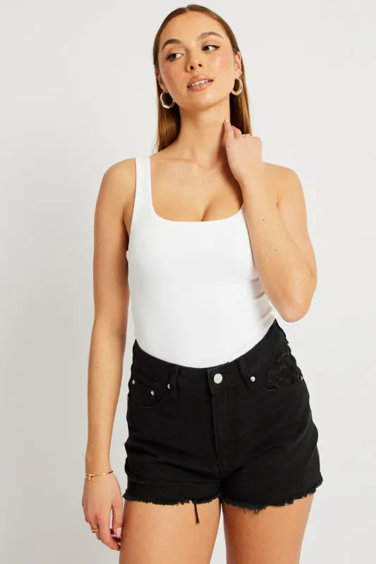 White Supersoft Top Sleeveless sold by Ally Fashion