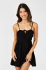 Black Fit And Flare Dress Sleeveless Mini sold by Ally Fashion