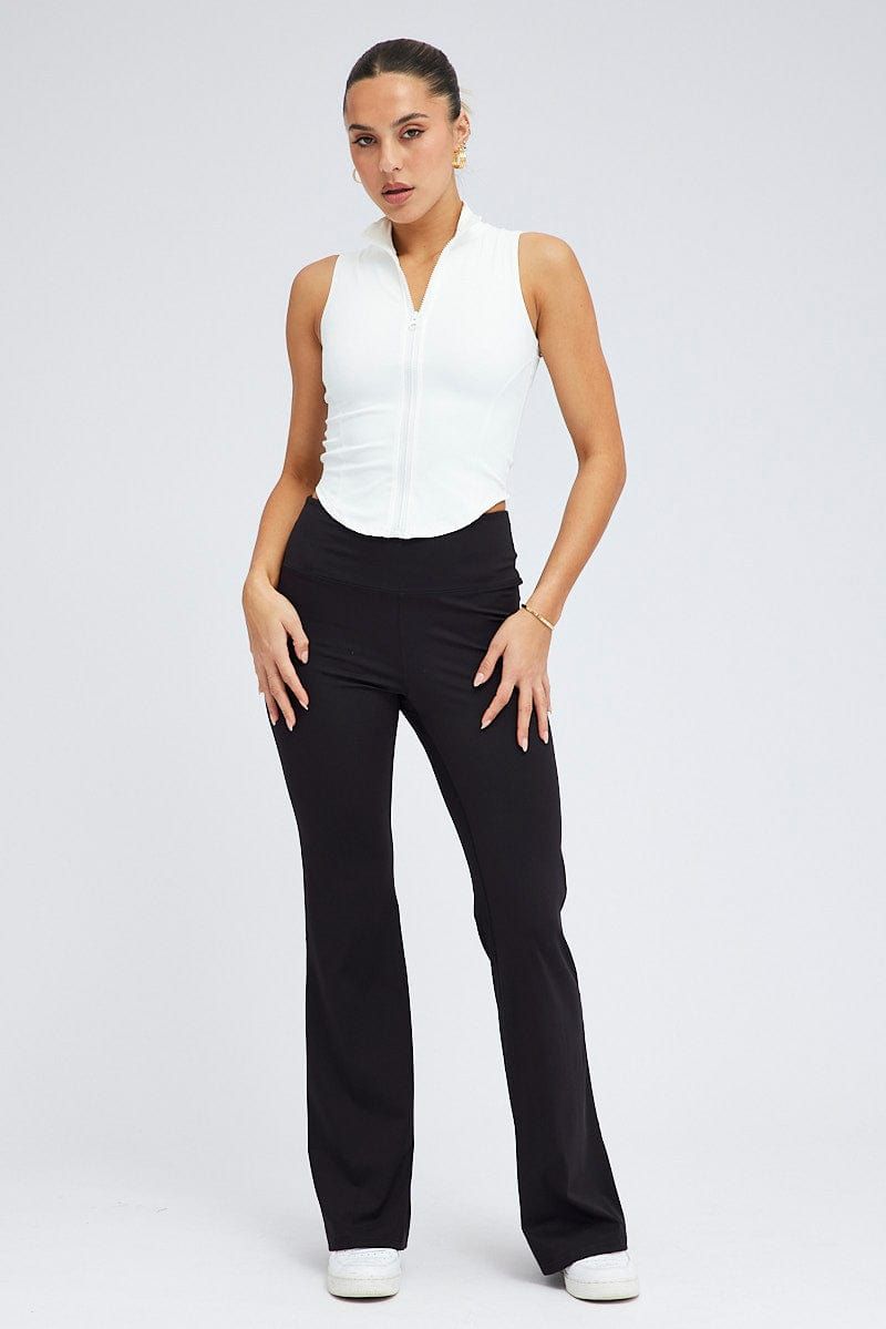 White Zip Up Vest Activewear sold by Ally Fashion product image thumbnail 2