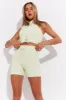 Green Seamless Top And Bike Shorts Activewear Set sold by Ally Fashion