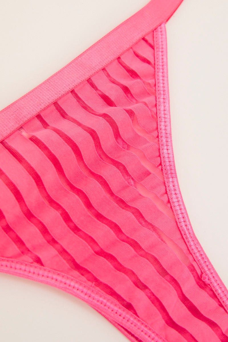 Pink Mesh Lingerie Set sold by Ally Fashion product image thumbnail 4