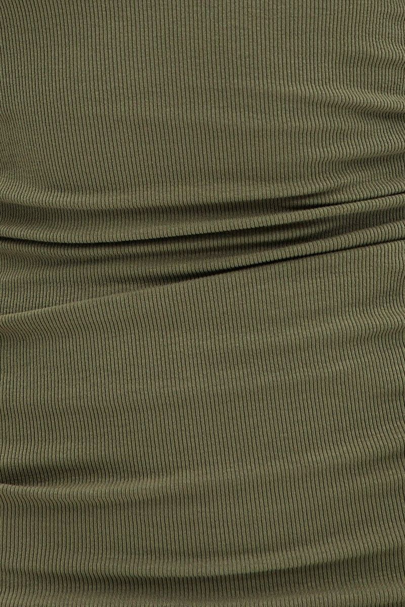 Green Mini Dress Sleeveless Side Ruched Bodycon sold by Ally Fashion product image thumbnail 6