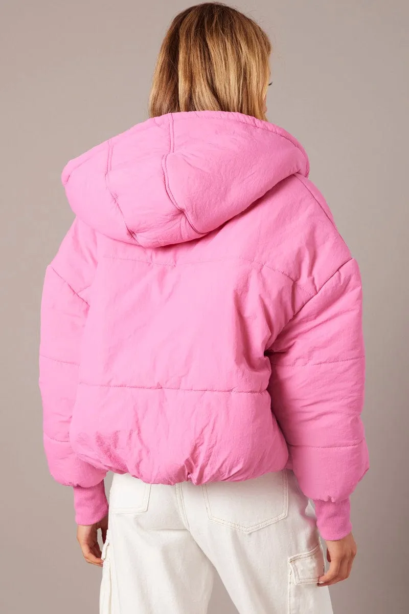 Pink Puffer with Long Sleeve sold by Ally Fashion product image thumbnail 5