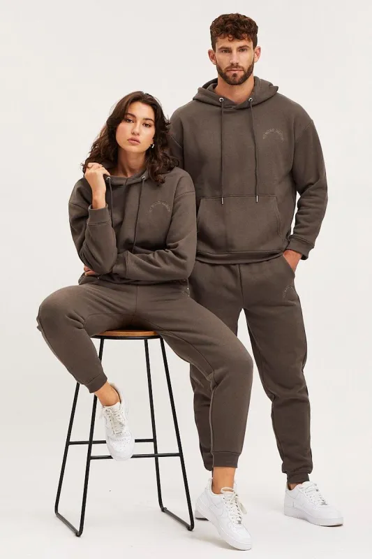 Grey Track Pants High Rise Unisex sold by Ally Fashion