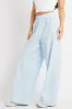 Blue Stripe Wide Leg Pants Elasticated Waist sold by Ally Fashion