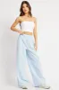 Blue Stripe Wide Leg Pants Elasticated Waist sold by Ally Fashion
