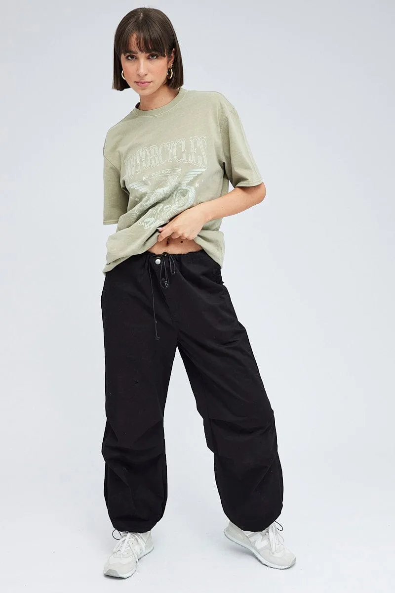 Green Graphic Tee Short Sleeve Round Neck sold by Ally Fashion product image thumbnail 2