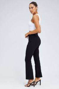 Black Flare Leg Pants High Rise sold by Ally Fashion