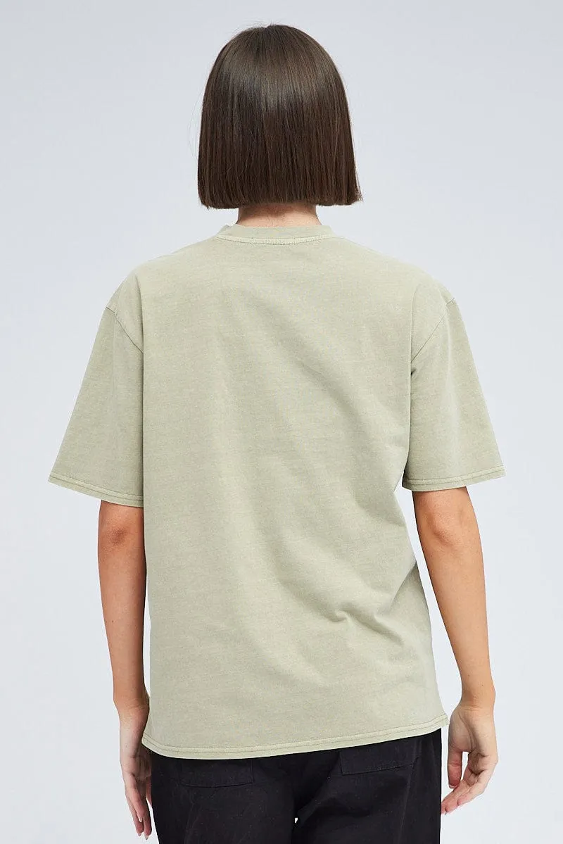 Green Graphic Tee Short Sleeve Round Neck sold by Ally Fashion product image thumbnail 5