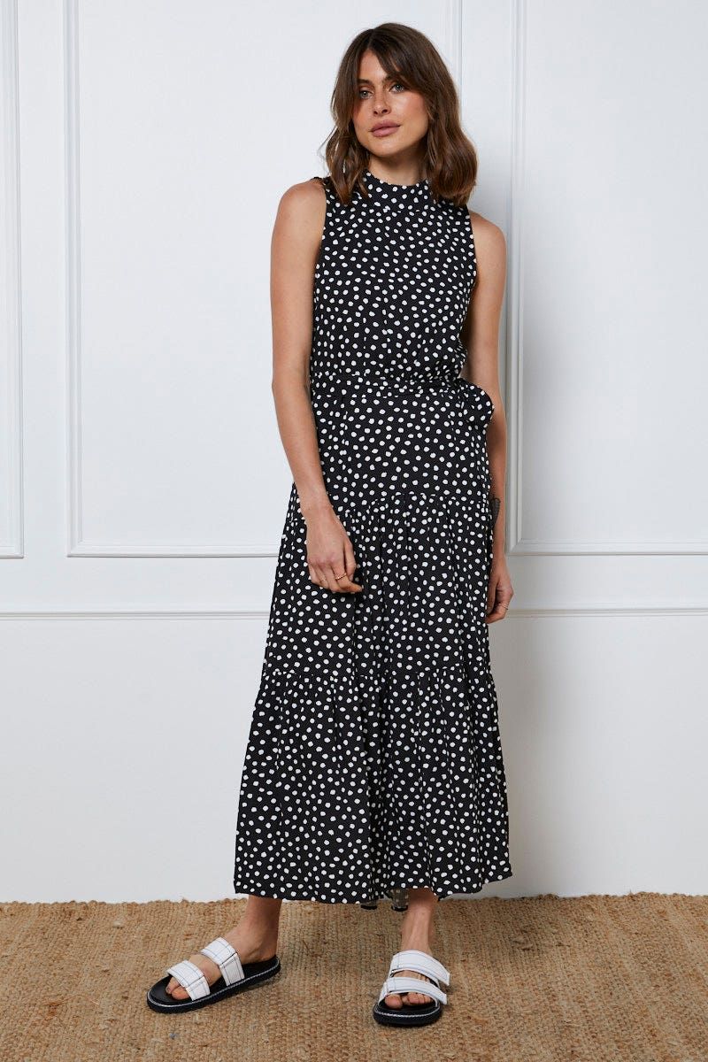 Geo Print Maxi Dress Sleeveless sold by Ally Fashion product image thumbnail 3
