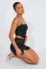 Black Mini Skirt High Rise Satin sold by Ally Fashion