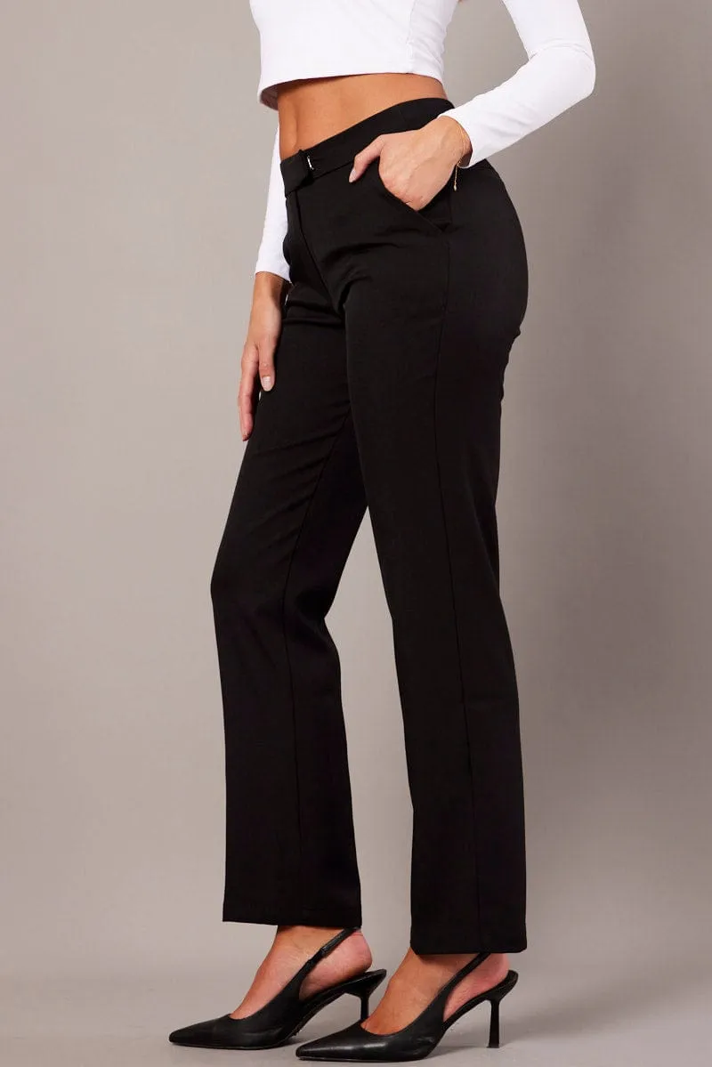 Black Slim Pants Mid Rise sold by Ally Fashion product image thumbnail 4