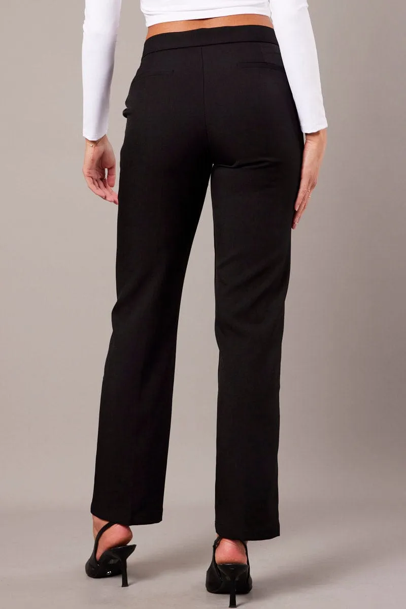 Black Slim Pants Mid Rise sold by Ally Fashion product image thumbnail 5