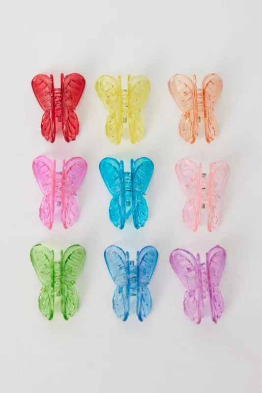 Multi 9 Pack Butterfly Mini Claw Clips sold by Ally Fashion