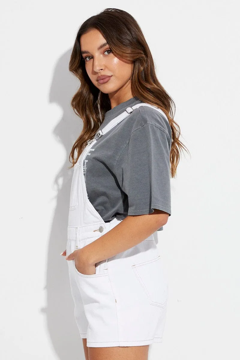 White Denim Overall sold by Ally Fashion product image thumbnail 4