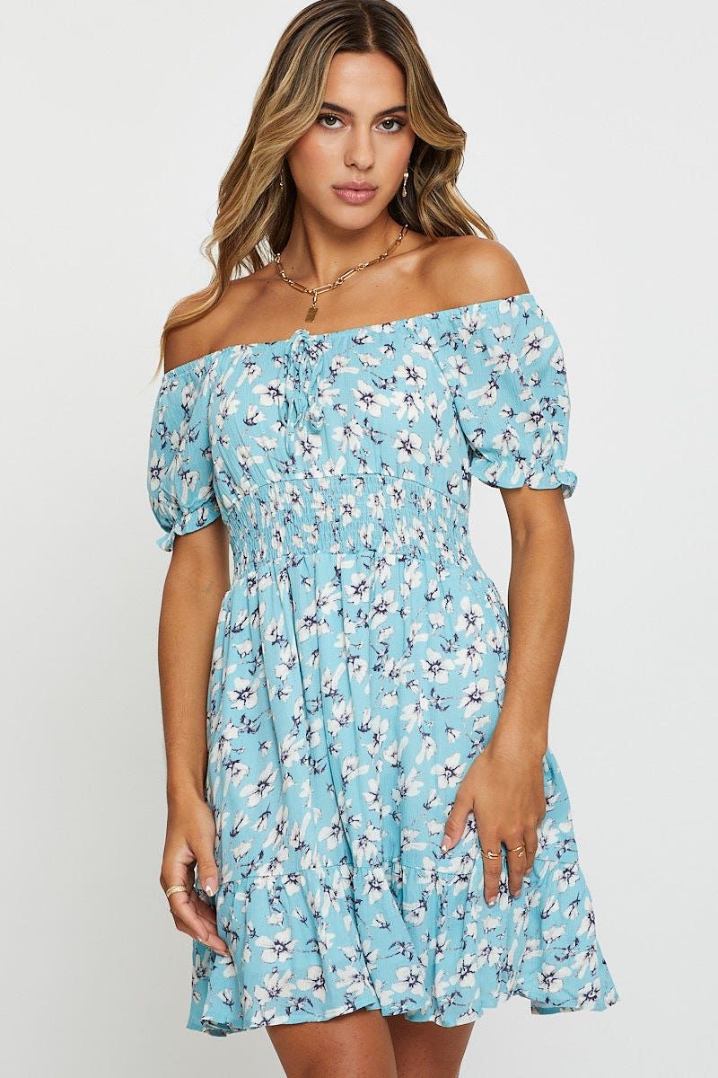 Print Mini Dress Short Sleeve sold by Ally Fashion