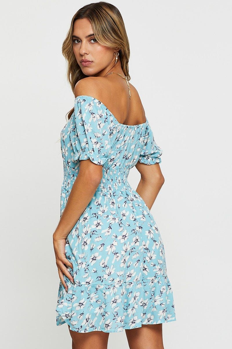 Print Mini Dress Short Sleeve sold by Ally Fashion product image thumbnail 5