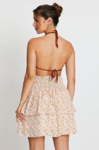 Print Ruffle Skater Skirt sold by Ally Fashion