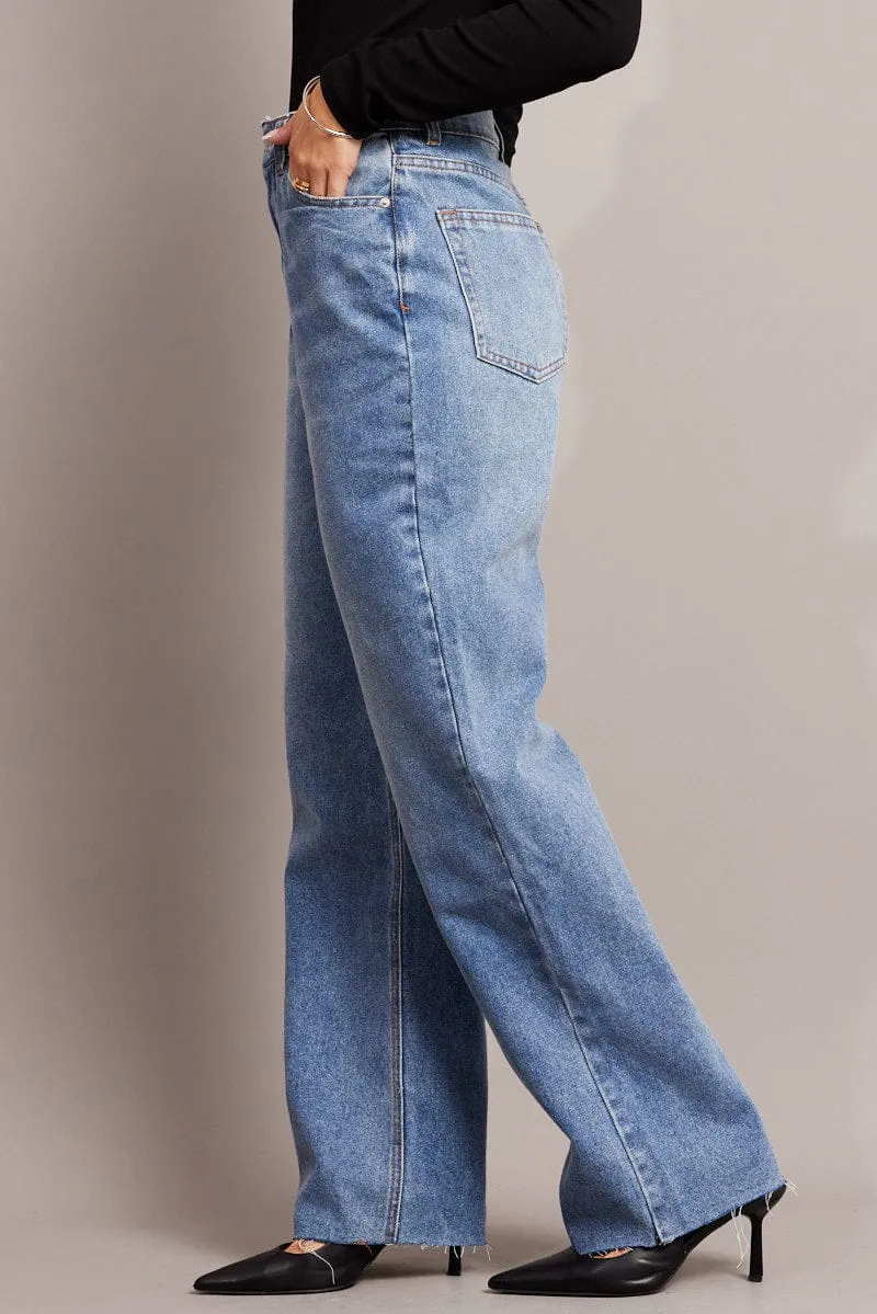 Denim Straight Jean Mid Rise sold by Ally Fashion product image thumbnail 4